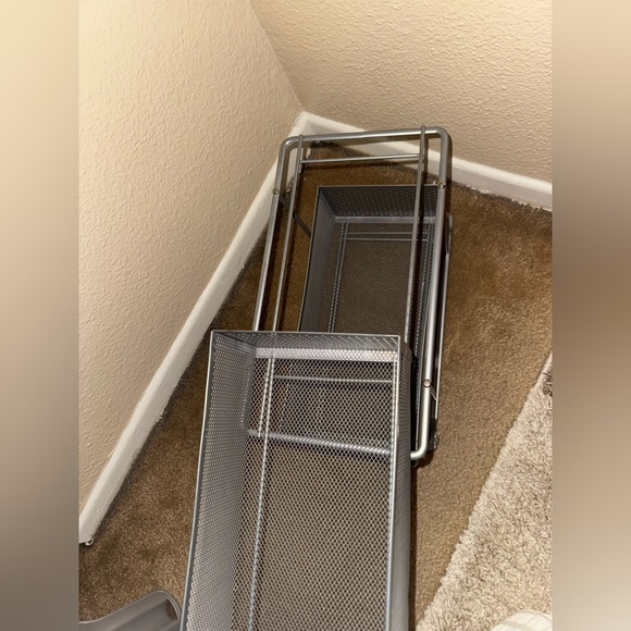 SIMPLE HOUSEWARE 2 Tier Sliding Cabinet Basket Organizer Drawer, Silver - Picture 10 of 15